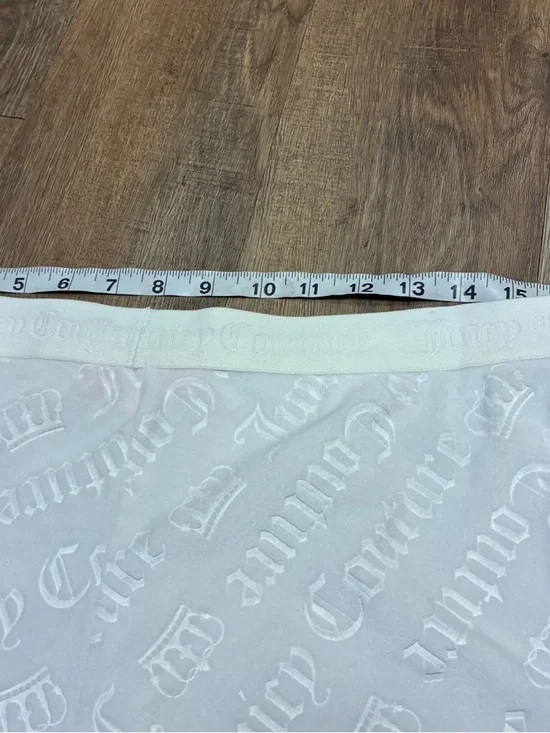 Juicy Couture White Logo women shorts size large - Picture 4 of 6